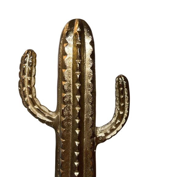 Gold Metal Chunky Cactus Decor Heavy Collection - Picture 5 of 9